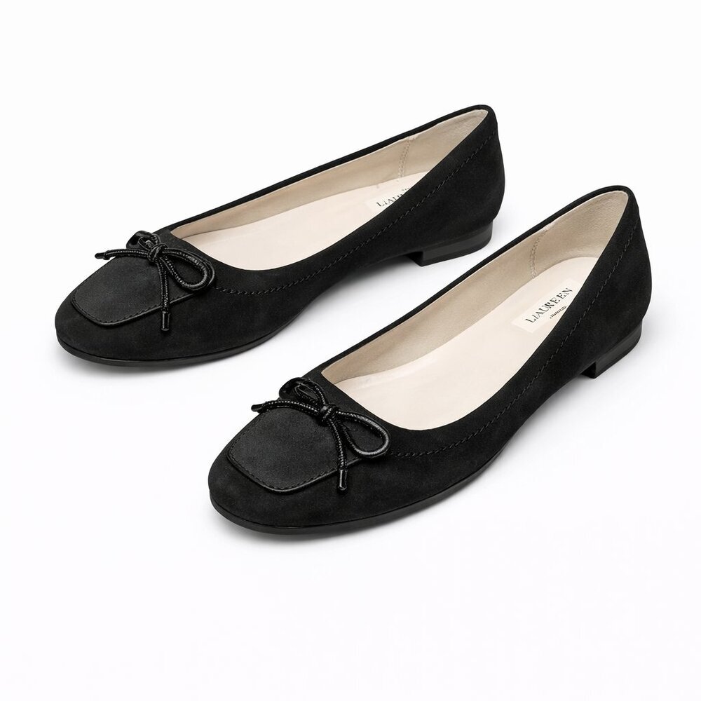 L.K BENNETT Marais Black Suede Loafers Sz 40 (US 9
